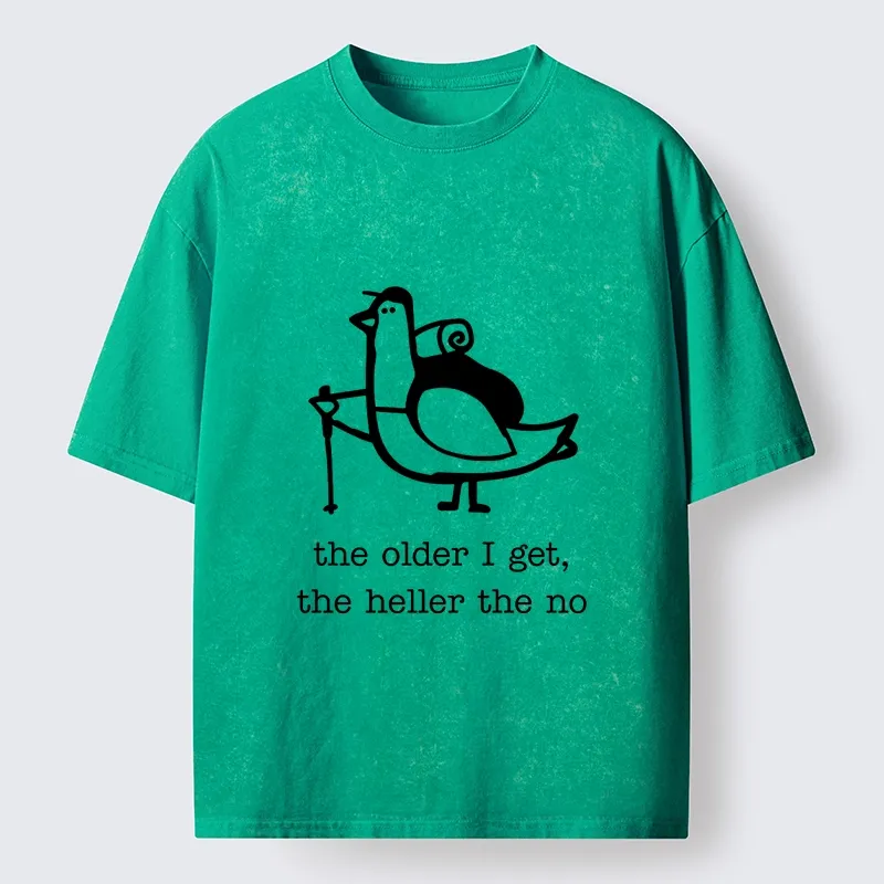 Tokyo‑Tiger Tired Aging Pigeon Washed T‑Shirt