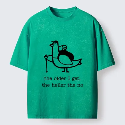 Tokyo‑Tiger Tired Aging Pigeon Washed T‑Shirt