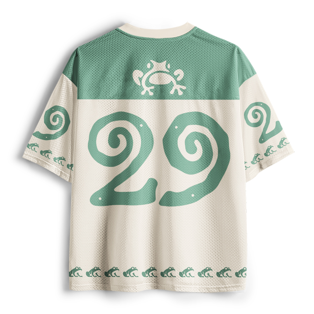 Tokyo-Tiger Funny Spooky Frog Pumpkin Halloween Mesh Jersey