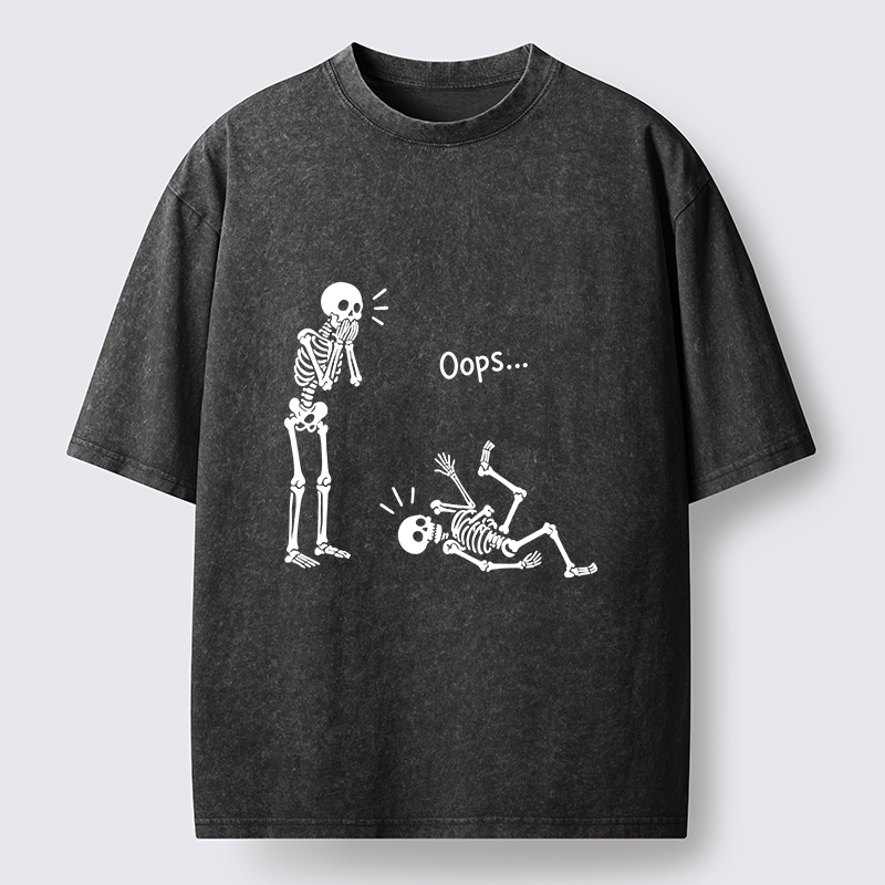 Tokyo‑Tiger Silly Skeleton Vibe Washed T‑Shirt
