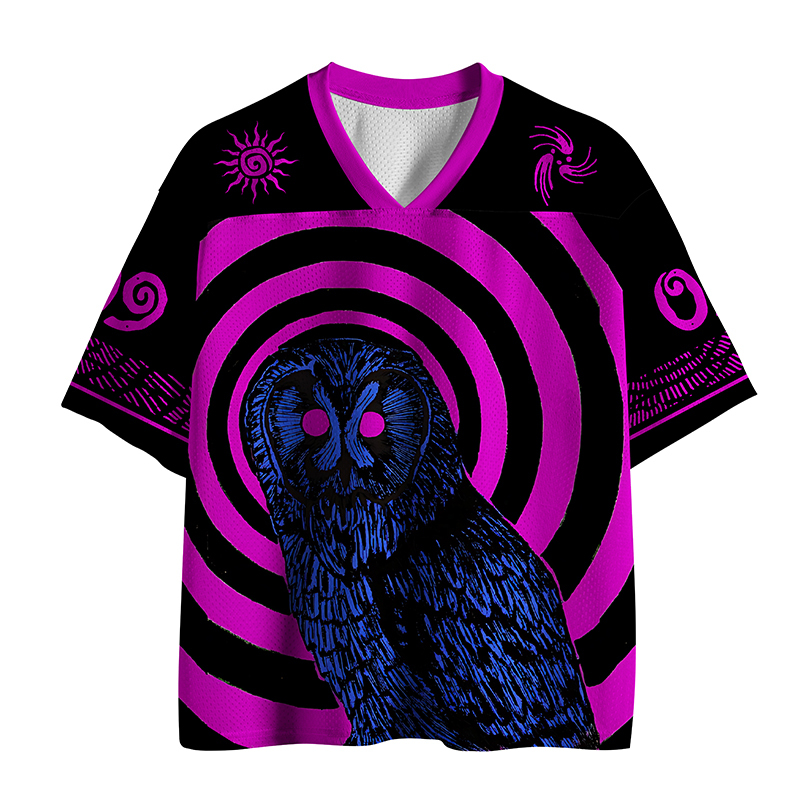 Tokyo-Tiger Psychedelic Owl Mesh Jersey