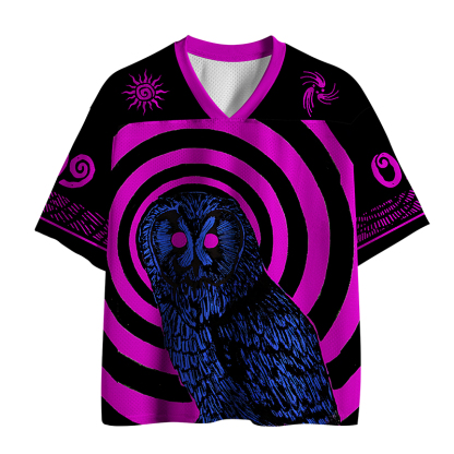 Tokyo-Tiger Psychedelic Owl Mesh Jersey