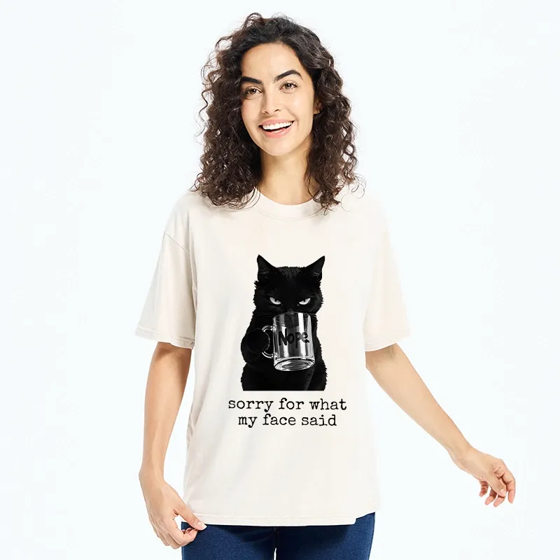 Tokyo‑Tiger Funny Sassy Cat Washed T‑Shirt