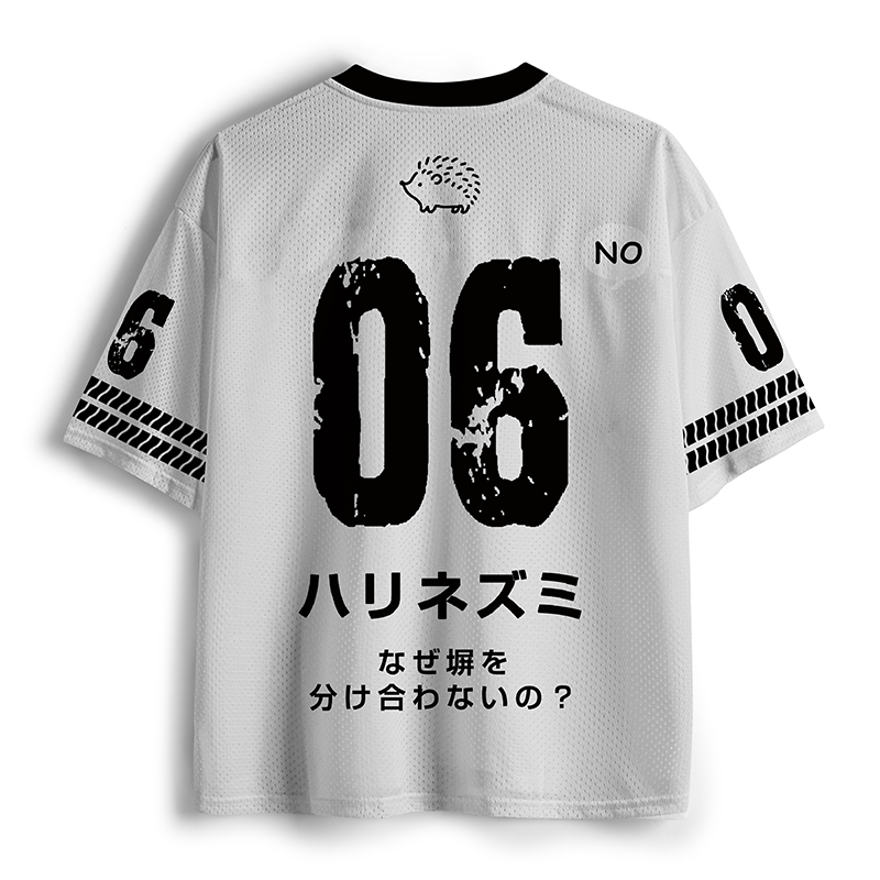 Tokyo-Tiger Funny Hedgehog Mesh Jersey