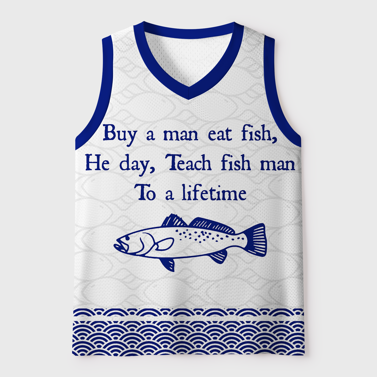 Tokyo-Tiger The "Fish Man" Meme Mesh Tank Top