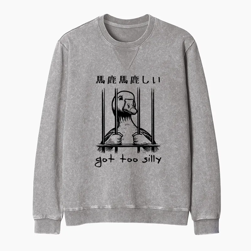 Tokyo-Tiger Got Too Silly Washed Terry Sweatshirt
