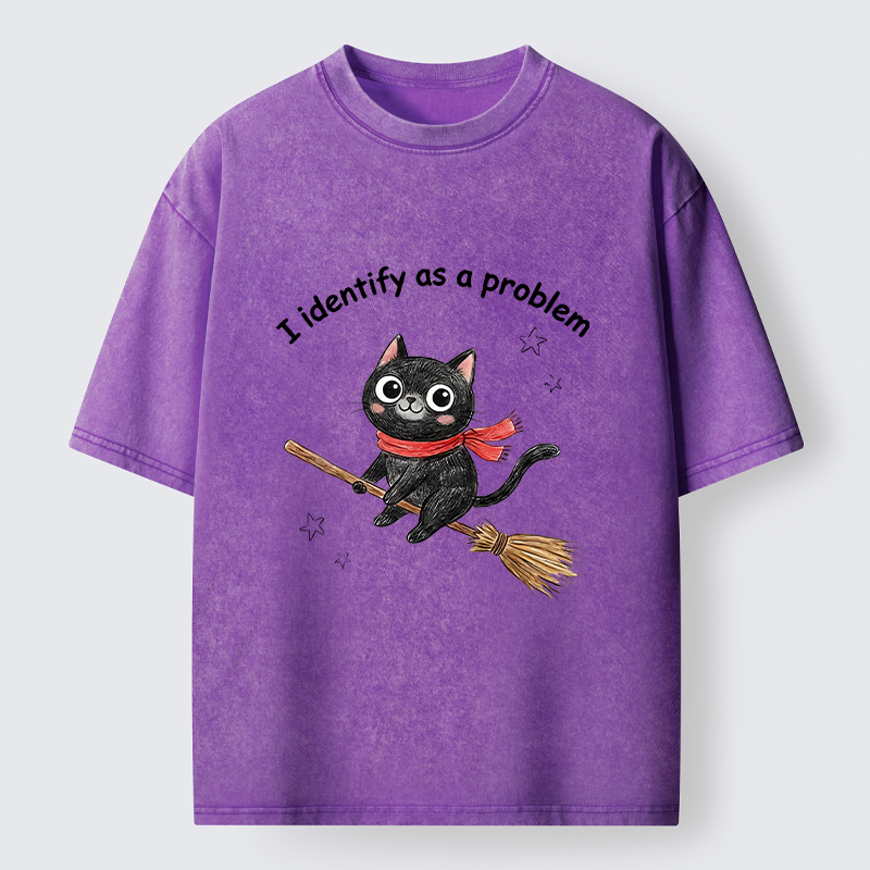 Tokyo-Tiger Funny Magic Cat Meme Washed T-Shirt