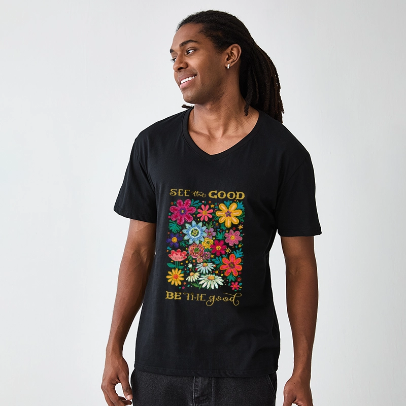 Tokyo-Tiger Flower：See The Good Be The Good V-Neck Classic T-Shirt