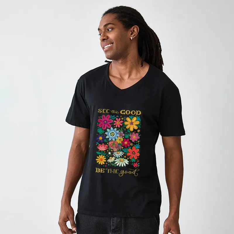 Tokyo-Tiger Flower：See The Good Be The Good V-Neck Classic T-Shirt