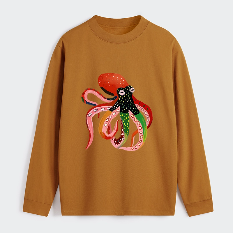 Tokyo‑Tiger Colorful Octopus Art Classic Long Sleeve T-Shirt