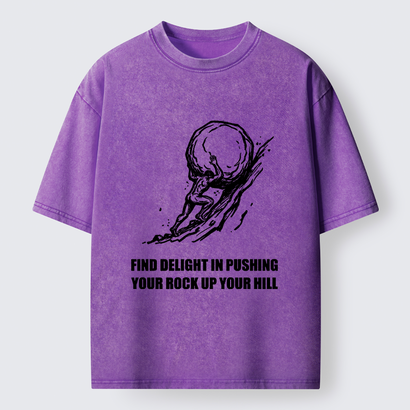 Tokyo-Tiger Rock Pushing Meme Washed T-Shirt