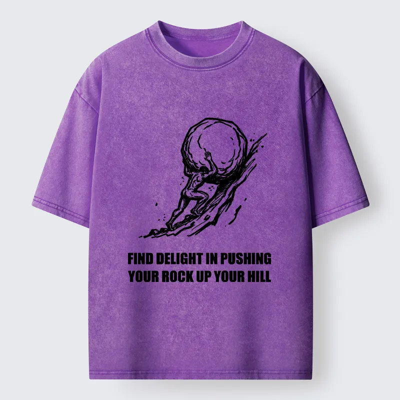 Tokyo‑Tiger Rock Pushing Meme Washed T‑Shirt Sale