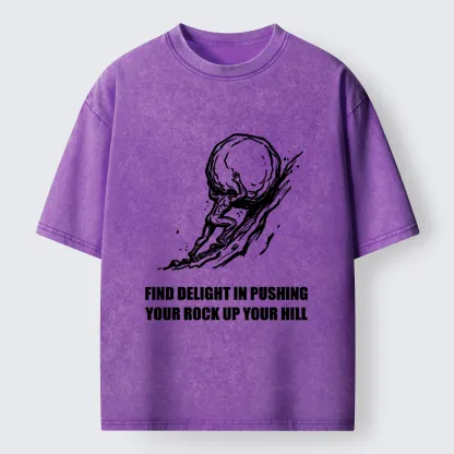 Tokyo-Tiger Rock Pushing Meme Washed T-Shirt