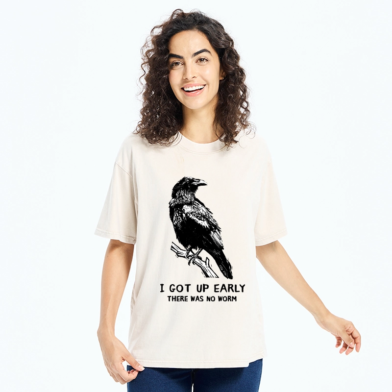 Tokyo-Tiger Early Raven Meme Washed T-Shirt