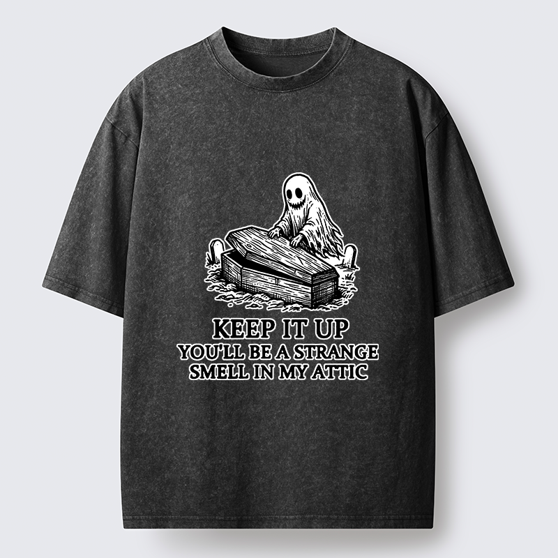Tokyo‑Tiger Funny Ghost Prank Washed T-Shirt