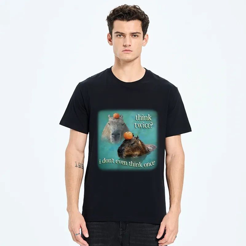 Tokyo-Tiger Capybara Think Twice Funny Meme Classic T-Shirt