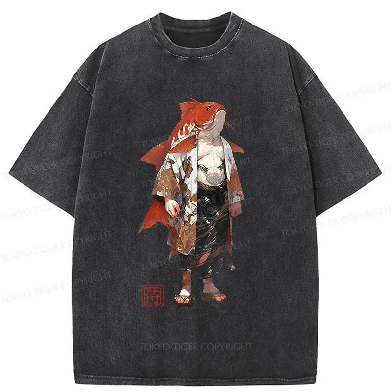 Tokyo-Tiger Fish Monster Washed T-Shirt