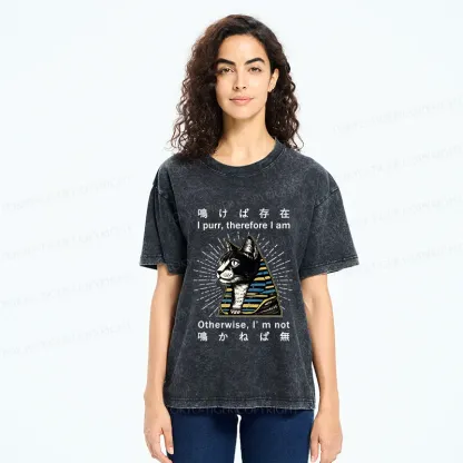 Tokyo-Tiger Cat Pharaoh Washed T-Shirt