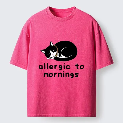 Tokyo‑Tiger Funny Sleep Cat Meme Washed T-Shirt