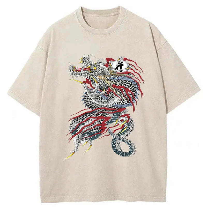 Tokyo-Tiger Dragon of Dojima Washed T-Shirt
