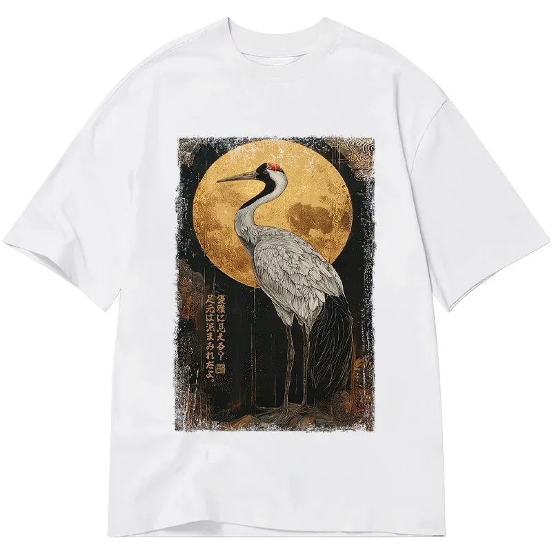 Tokyo-Tiger Vintage Japanese Crane Kanji Classic T-Shirt