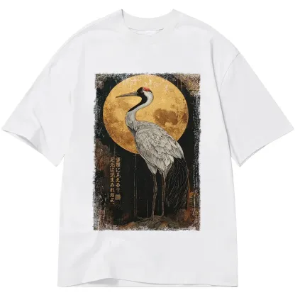 Tokyo-Tiger Vintage Japanese Crane Kanji Classic T-Shirt