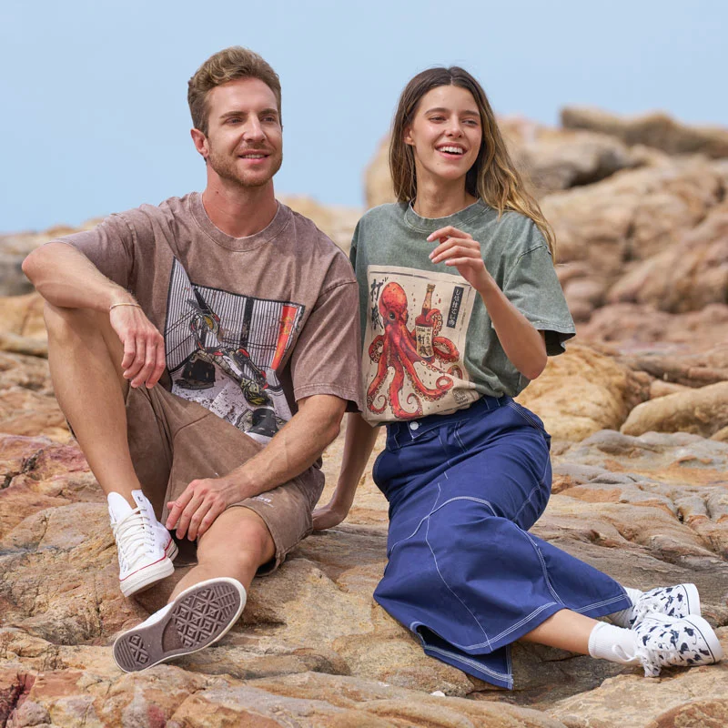 Tokyo-Tiger Osaka Saké Octopus Washed T-Shirt