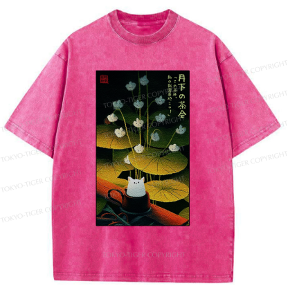 Tokyo-Tiger This Teacup Is My Secret Base, Meow Washed T-Shirt