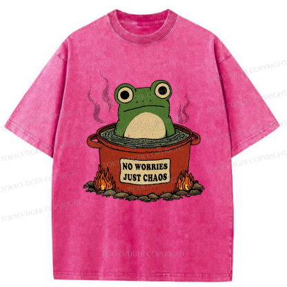 Tokyo-Tiger Frog：No Worries，Just Chaos Washed T-Shirt