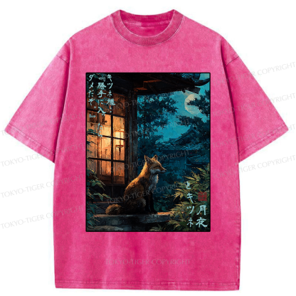Tokyo-Tiger Fox Lord: Trespassing is not allowed! Washed T-Shirt