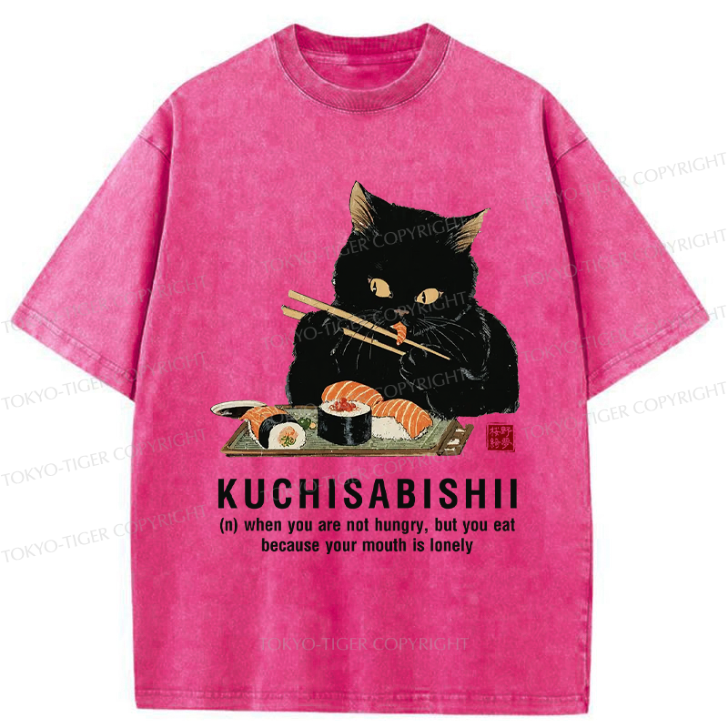 Tokyo-Tiger Cat：Not Hungry, Just Bored Washed T-Shirt