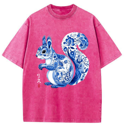 Tokyo-Tiger Porcelain Squirrel Washed T-Shirt