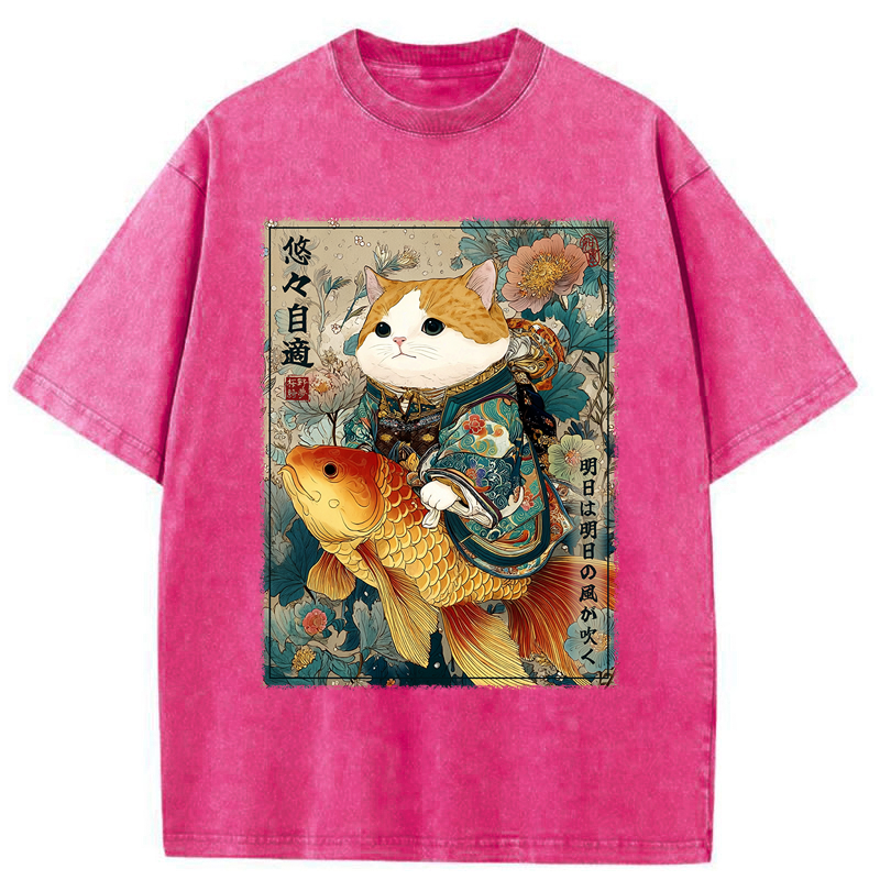 Tokyo-Tiger Go with the Flow Washed T-Shirt