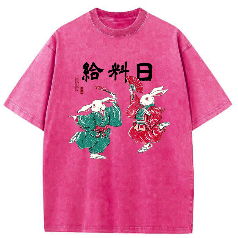 Tokyo-Tiger Payday Dancing Bunnies Washed T-Shirt