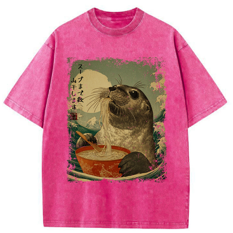 Tokyo-Tiger Slurp Like a Seal Washed T-Shirt