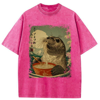 Tokyo-Tiger Slurp Like a Seal Washed T-Shirt