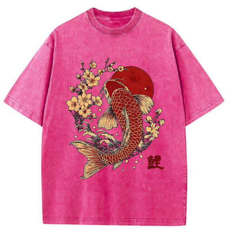 Tokyo-Tiger Luck of the Koi Washed T-Shirt