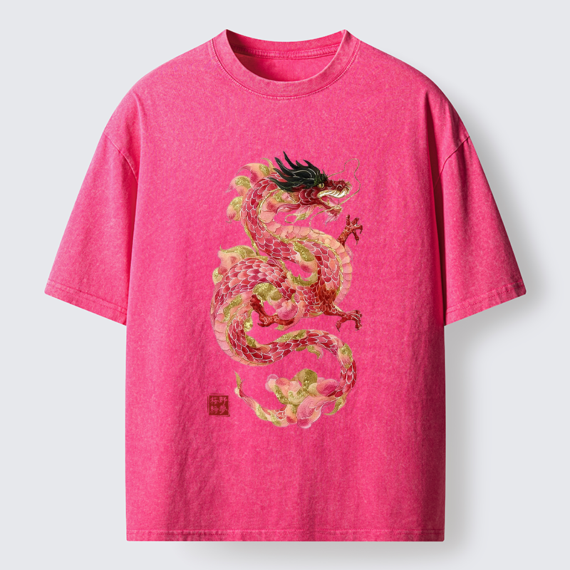 Tokyo-Tiger Eternal Flame Dragon Washed T-Shirt