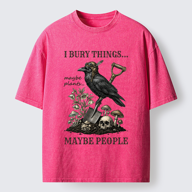 Tokyo-Tiger "Maybe Plants, Maybe People" Dark Humor Washed T-Shirt