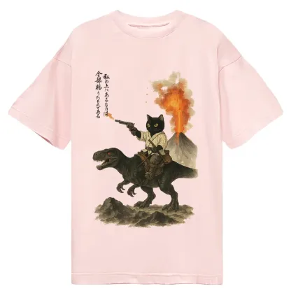 Tokyo-Tiger Cat Riding A Dinosaur Classic T-Shirt
