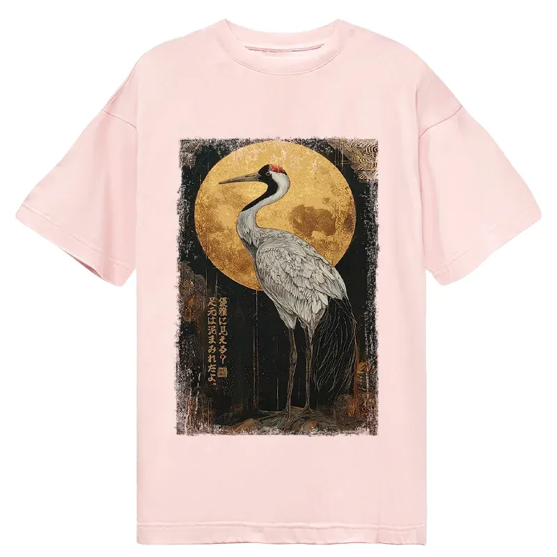Tokyo-Tiger Vintage Japanese Crane Kanji Classic T-Shirt