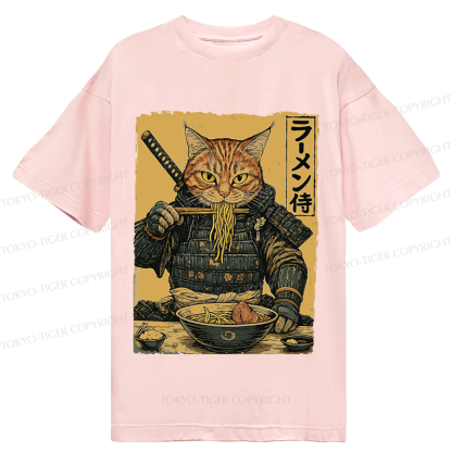 Tokyo-Tiger Cat General Eating Ramen Classic T-Shirt