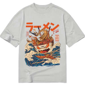 Image of Tokyo-Tiger The Great Wave Ramen Kaiju Classic T-Shirt