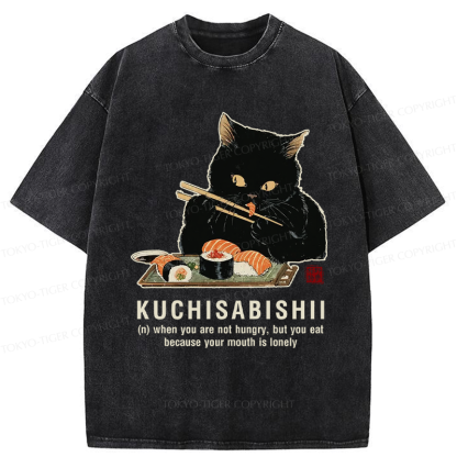Tokyo-Tiger Cat：Not Hungry, Just Bored Washed T-Shirt
