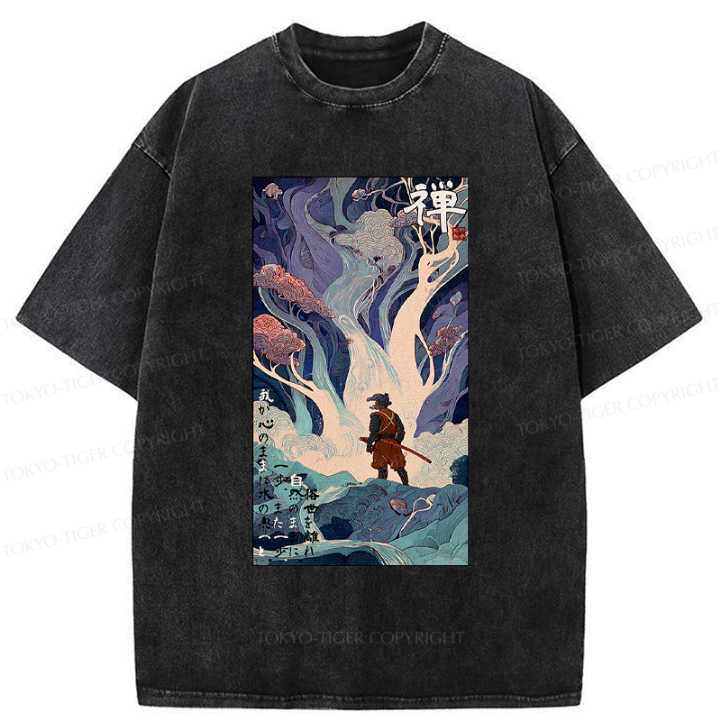 Tokyo-Tiger Following The Heart Into Nature Washed T-Shirt