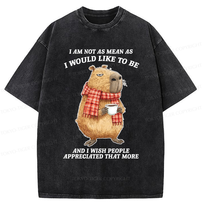 Tokyo-Tiger Playfully Mean Capy Washed T-Shirt