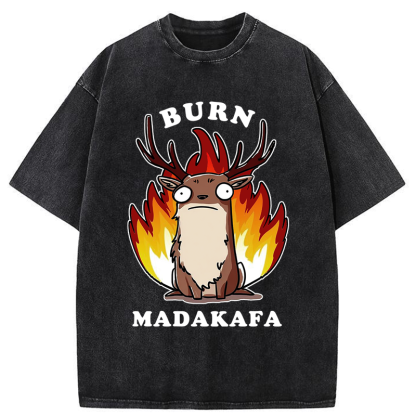 Tokyo-Tiger I’m Fine. Just a Little on Fire Washed T-Shirt