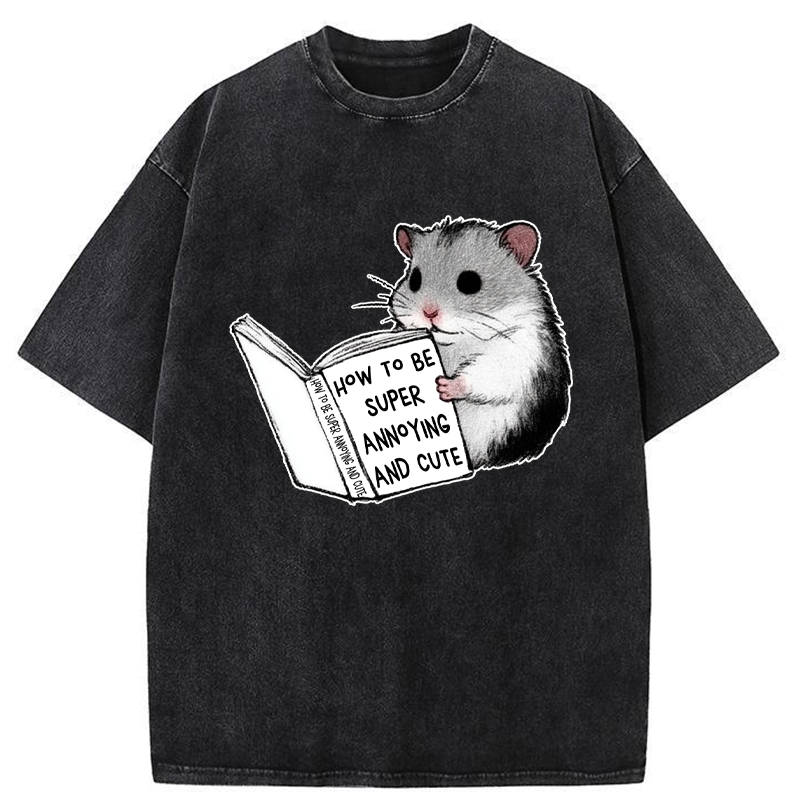 Tokyo-Tiger Hamster Life Hacks Washed T-Shirt