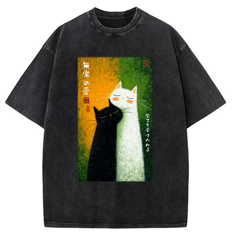 Tokyo-Tiger All Embraced by Transient Love Washed T-Shirt
