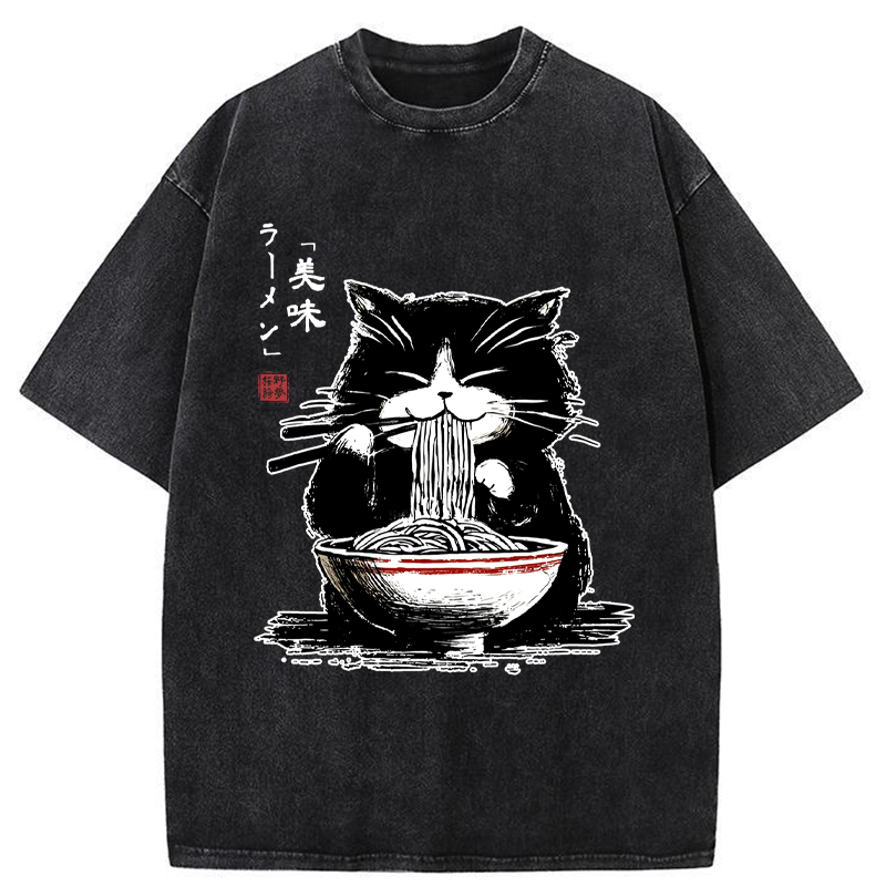 Tokyo-Tiger Eat, Slurp, Repeat Washed T-Shirt